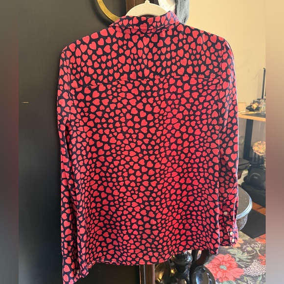 Dalia Collection Red Heart Pattern Shirt - Picture 5 of 6